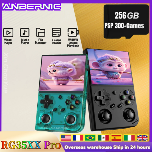 RG35XX PRO RG 35XXPRO Retro Handheld Game Console Retro Video Gaming Player Linux 64-Bit 3.5IPS Screen3200Mah 256G PSP