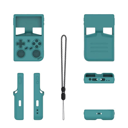 Silicone Case for RG35XX Pro with Wrist Strap Full Fit Shockproof Anti-Scratch Non-Slip All-Round Protection Soft Shell Cover