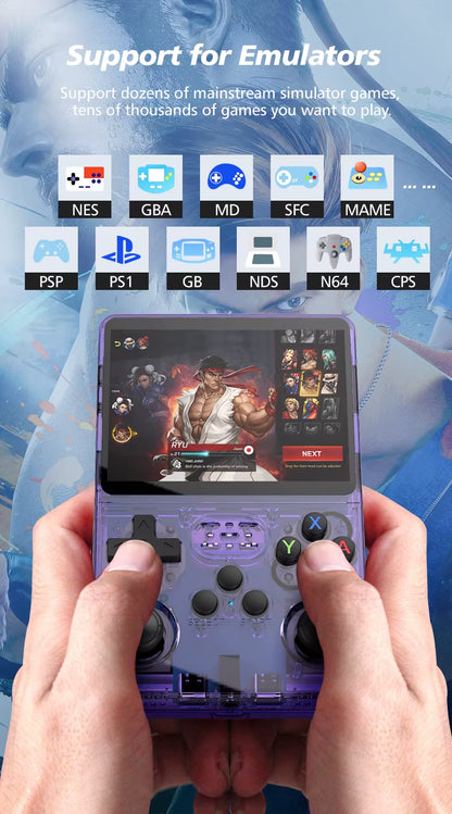 20000 Games R36S Retro Game Console 3.5-Inch Linux Open-Source System Portable Handheld Game Console with 64G for Children Gifts