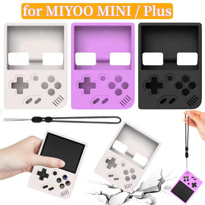 Silicone Protection Skin for MIYOO Soft Case Cover Sleeve Anti-Scratch Non-Slip with Lanyard for MIYOO MINI plus Game Console