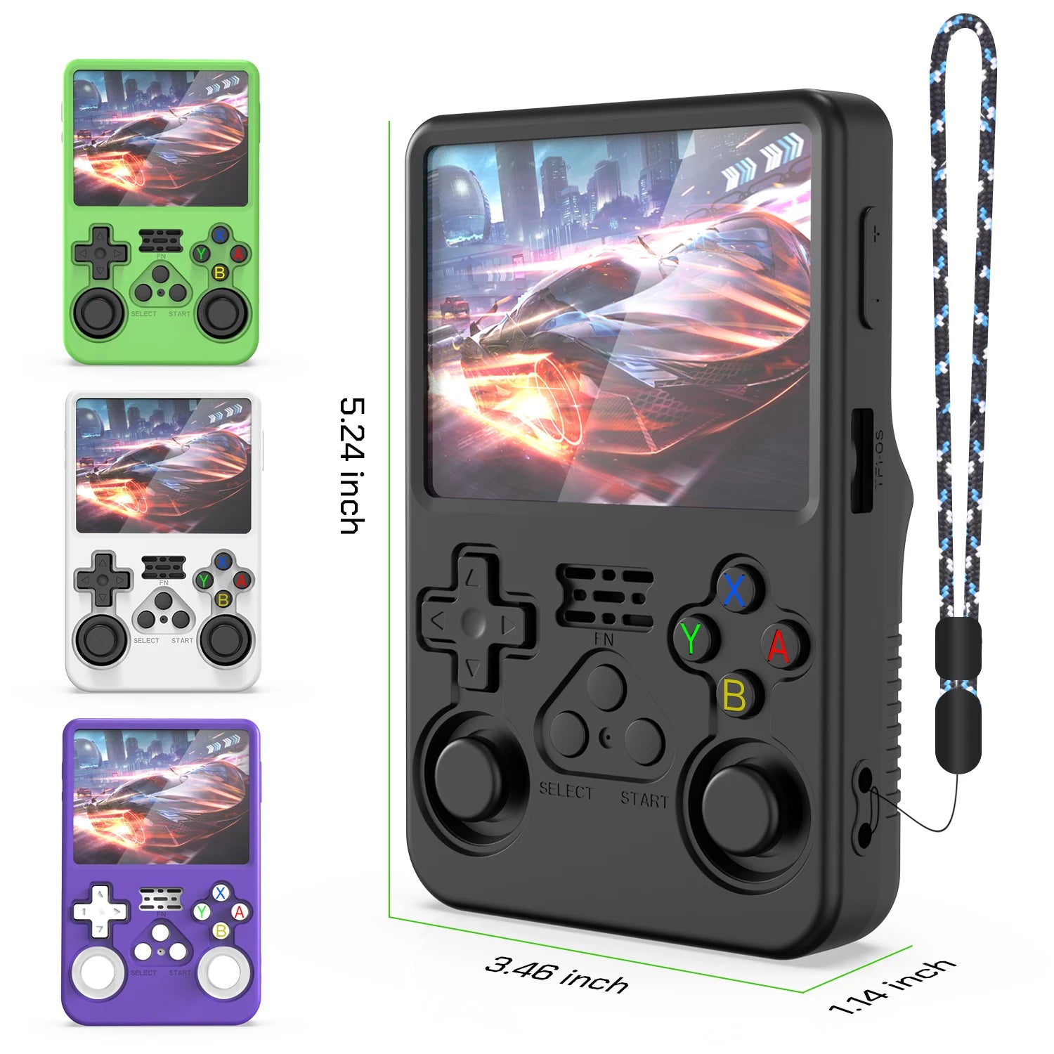 Soft Silicone Rubber Skin Cover for R36S Retro Handheld Game Console, Back Protective Case for R36S Protector Accessories