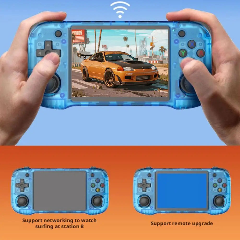 For R46H Retro Handheld Game Console Linux System 4.2Inch IPS Portable Pocket Player Retro Game Console Games Video Kids Gifts