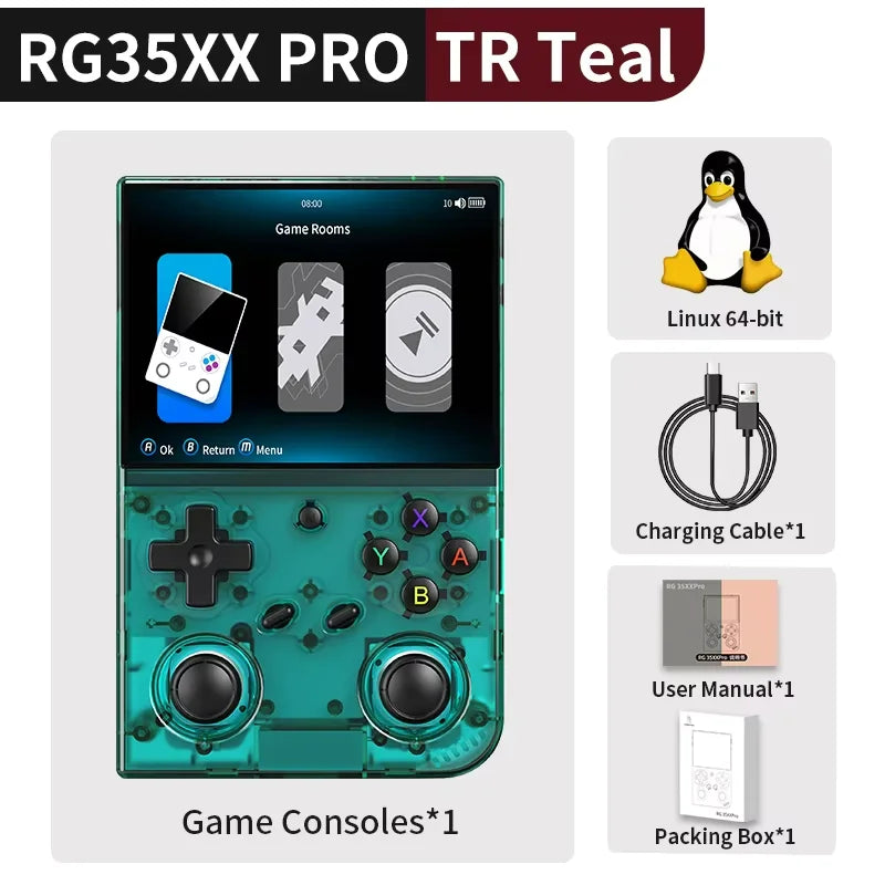 RG35XX PRO RG 35XXPRO Retro Handheld Game Console Retro Video Gaming Player Linux 64-Bit 3.5IPS Screen3200Mah 256G PSP