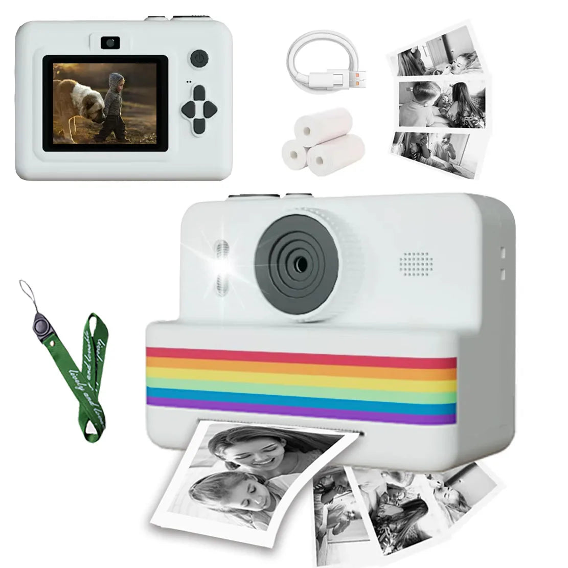 Digital Children Camera for Photography Mini Printer Portable Thermal Instant Print Photo Kids Camera 2.8Inch HD Video Toy Gifts