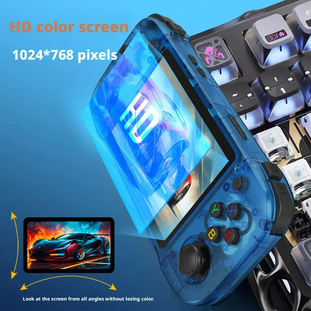For R46H Retro Handheld Game Console Linux System 4.2Inch IPS Portable Pocket Player Retro Game Console Games Video Kids Gifts